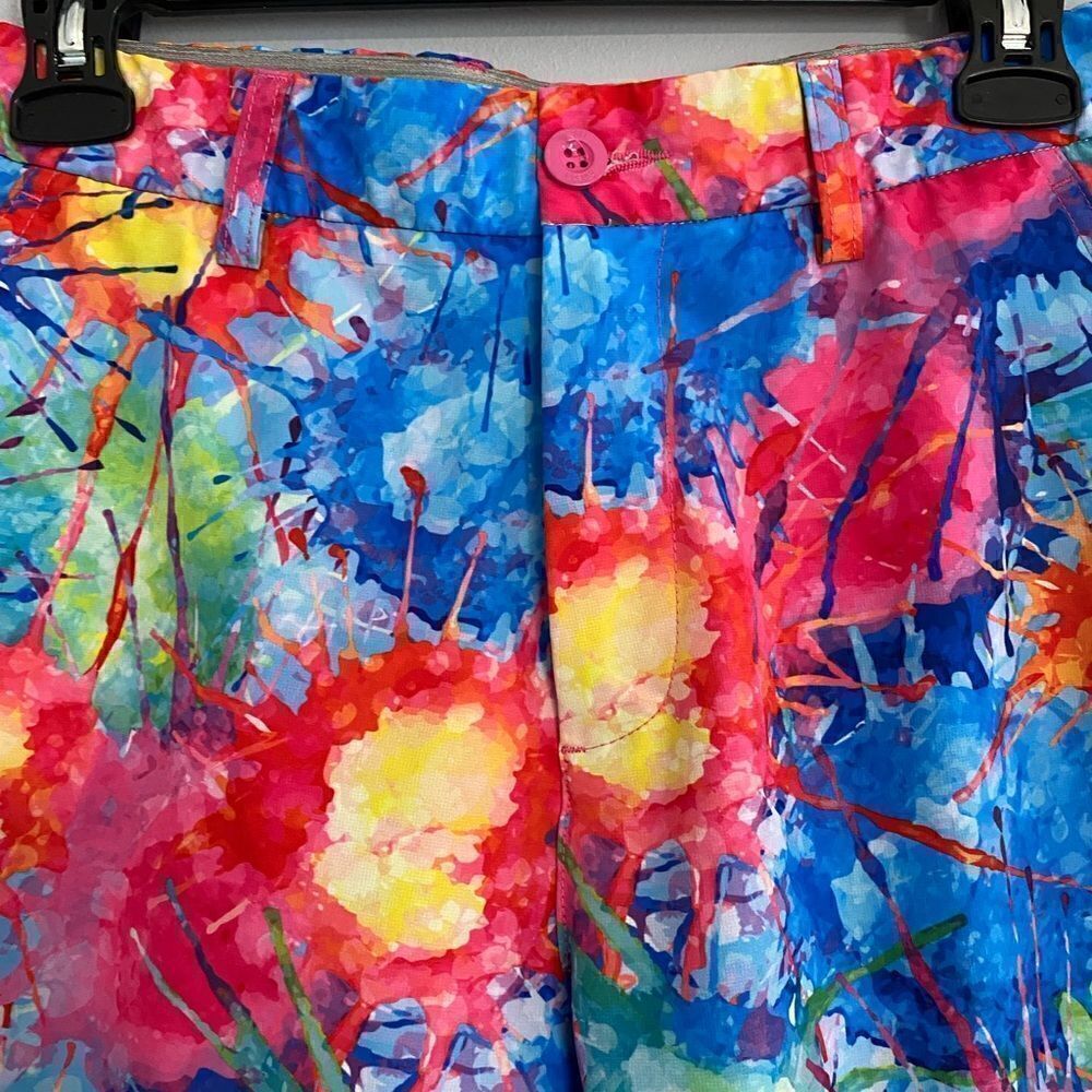 HRESKI Explosion of Color Golf Shorts Men Size 30 - Picture 4 of 8
